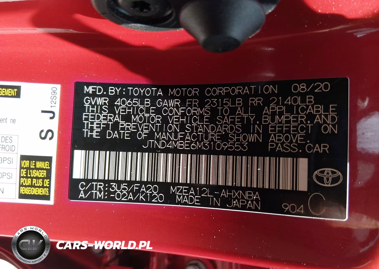 2021 Toyota Corolla Se VIN:JTND4MBE6M3109553 - 9