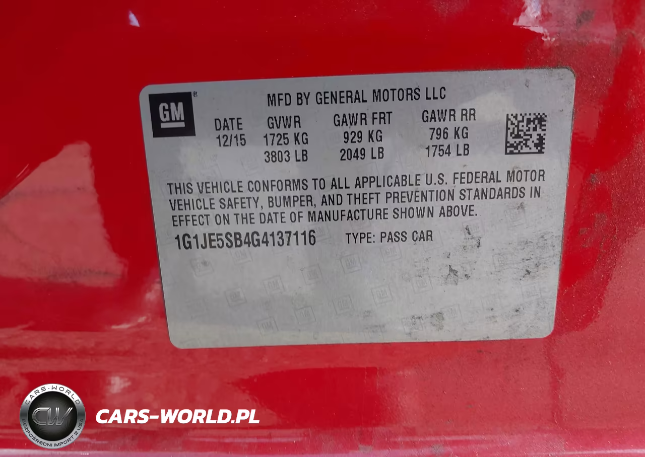 2016 Chevrolet Sonic Ltz Auto VIN:1G1JE5SB4G4137116 - 9