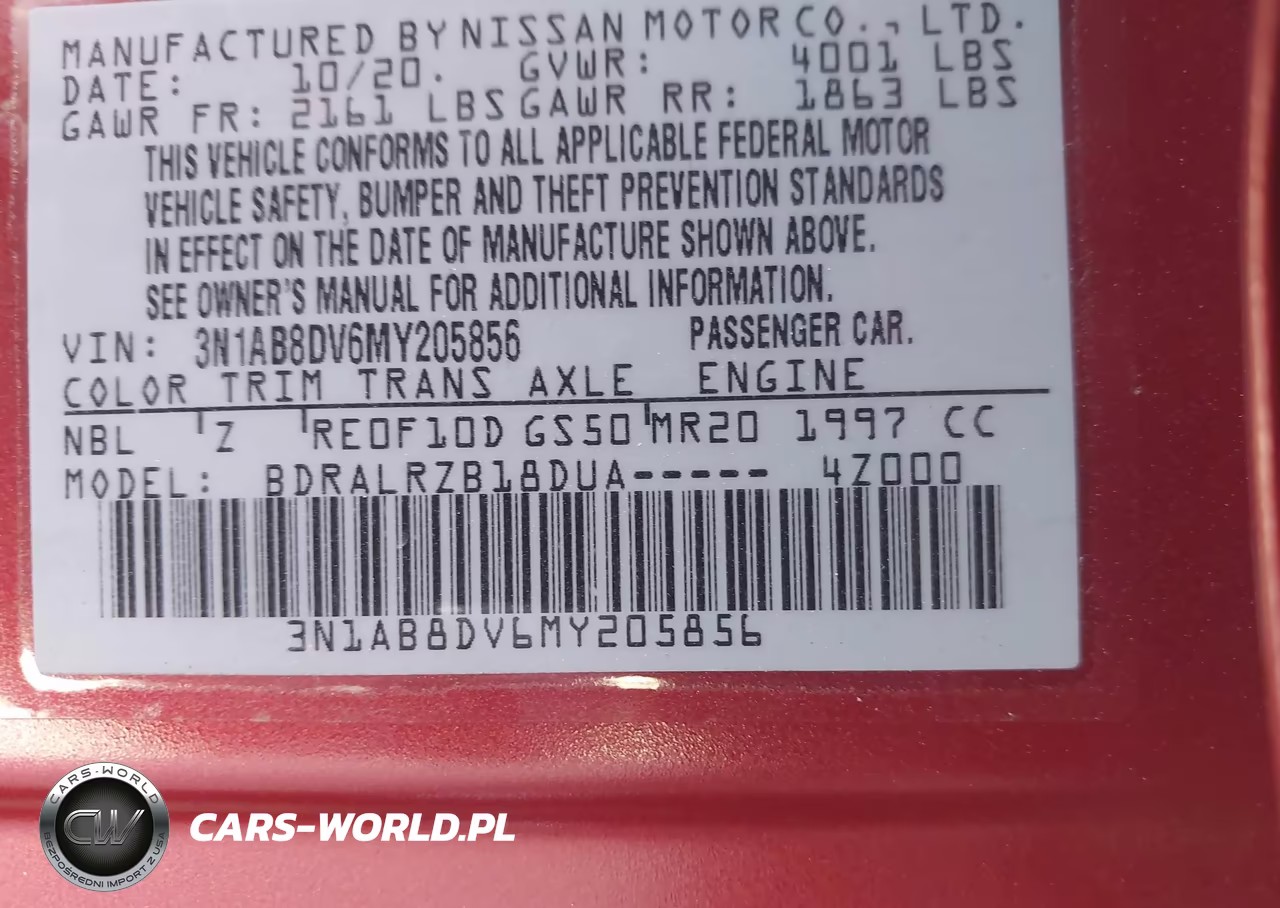 2021 Nissan Sentra Sr Xtronic Cvt VIN:3N1AB8DV6MY205856 - 9
