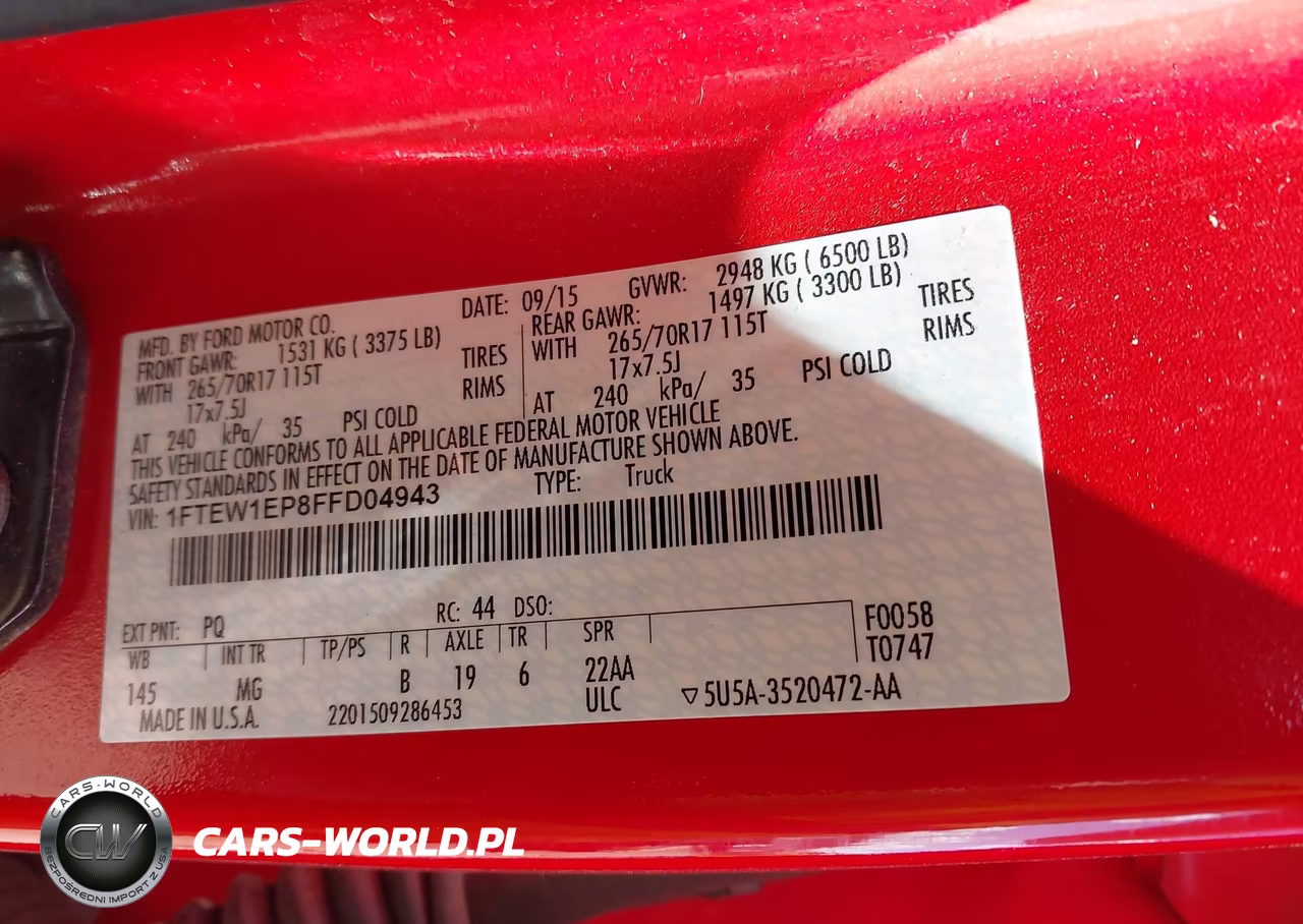 2015 Ford F-150 Xlt VIN:1FTEW1EP8FFD04943 - 9