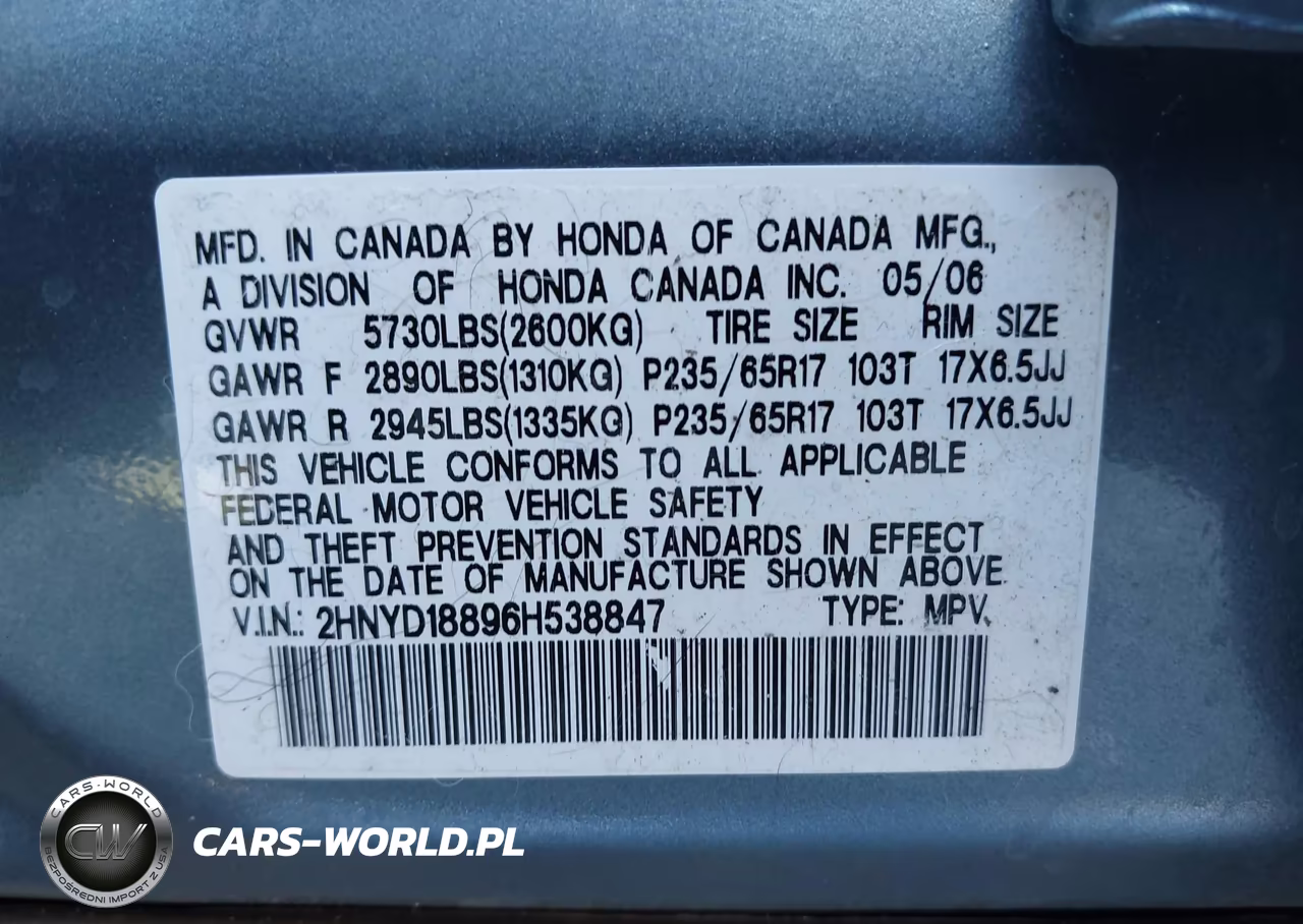 2006 Acura Mdx VIN:2HNYD18896H538847 - 9