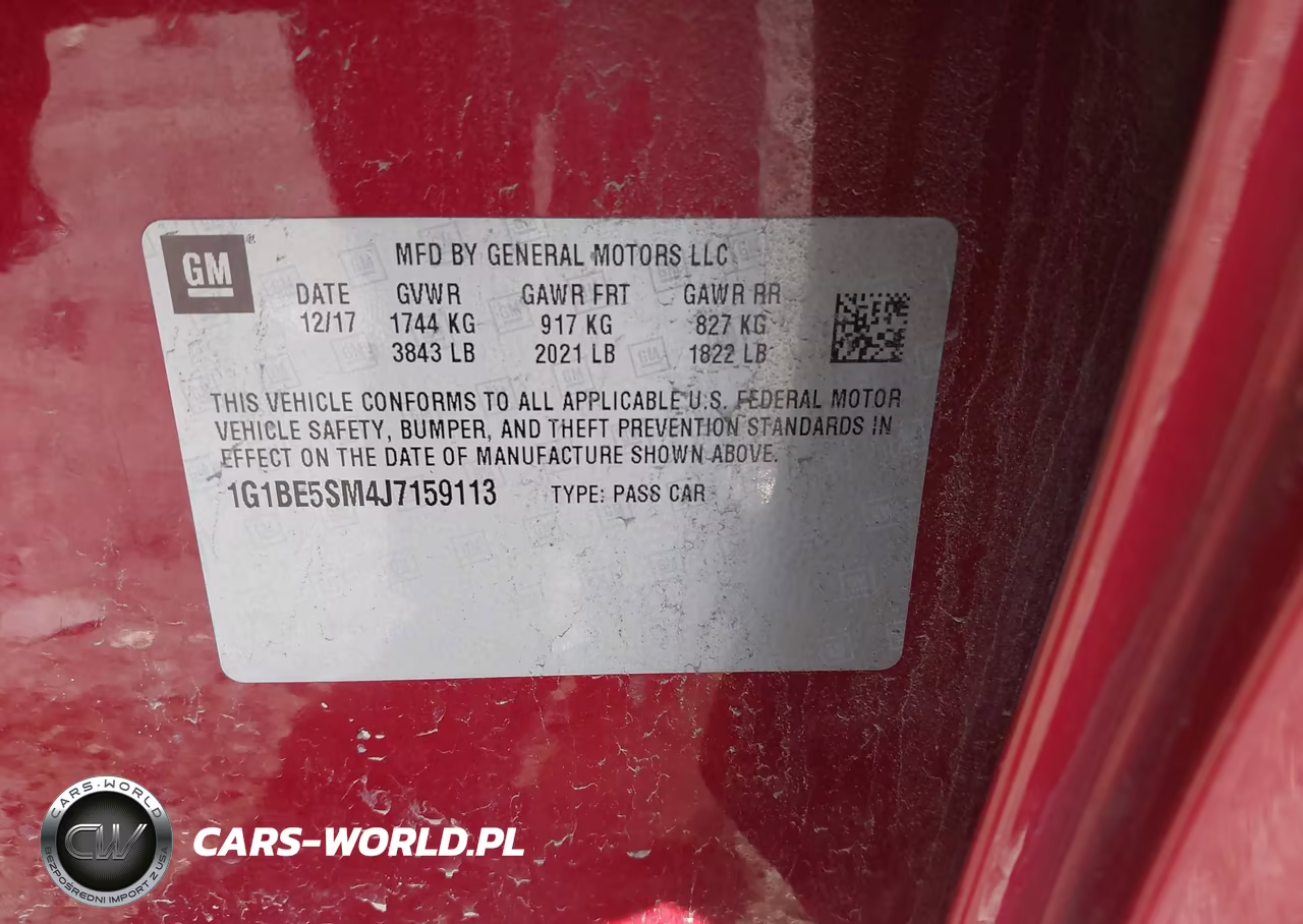 2018 Chevrolet Cruze Lt Auto VIN:1G1BE5SM4J7159113 - 9