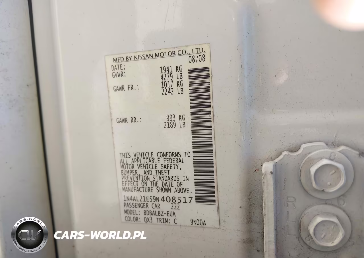 2009 Nissan Altima 2.5 S VIN:1N4AL21E59N408517 - 9