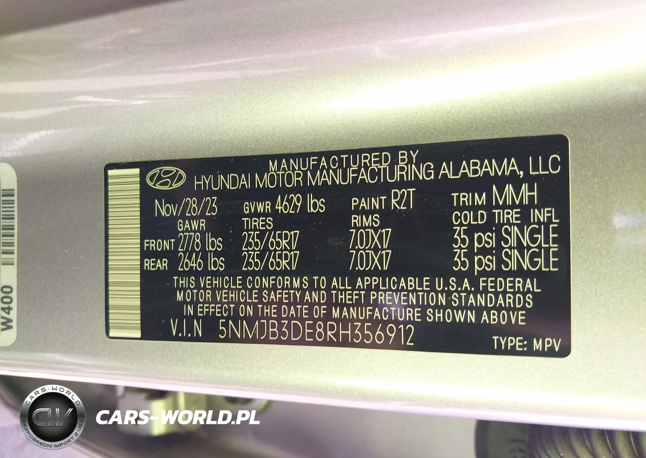 2024 Hyundai Tucson Sel VIN:5NMJB3DE8RH356912 - 9