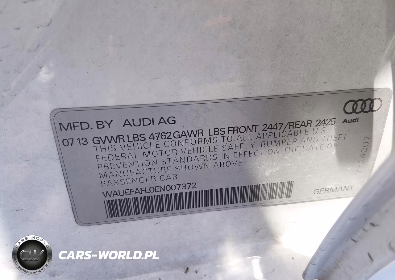 2014 Audi A4 2.0T Premium VIN:WAUEFAFL0EN007372 - 9