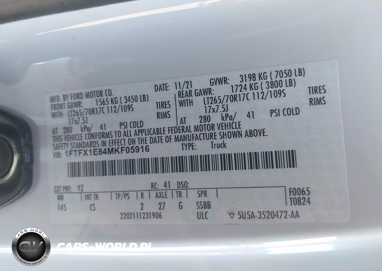2021 Ford F-150 Xl VIN:1FTFX1E84MKF05916 - 9