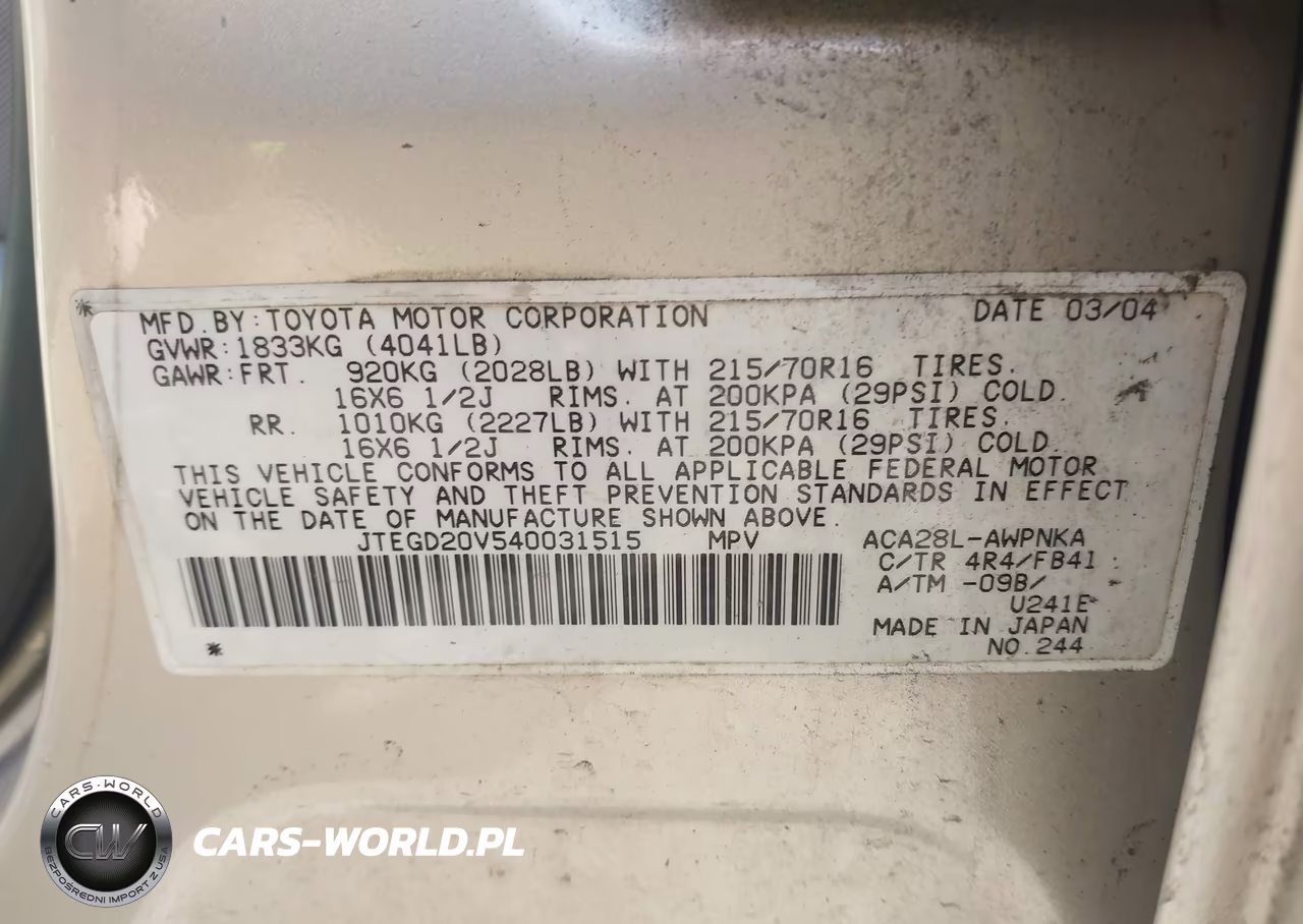 2004 Toyota Rav4 VIN:JTEGD20V540031515 - 9