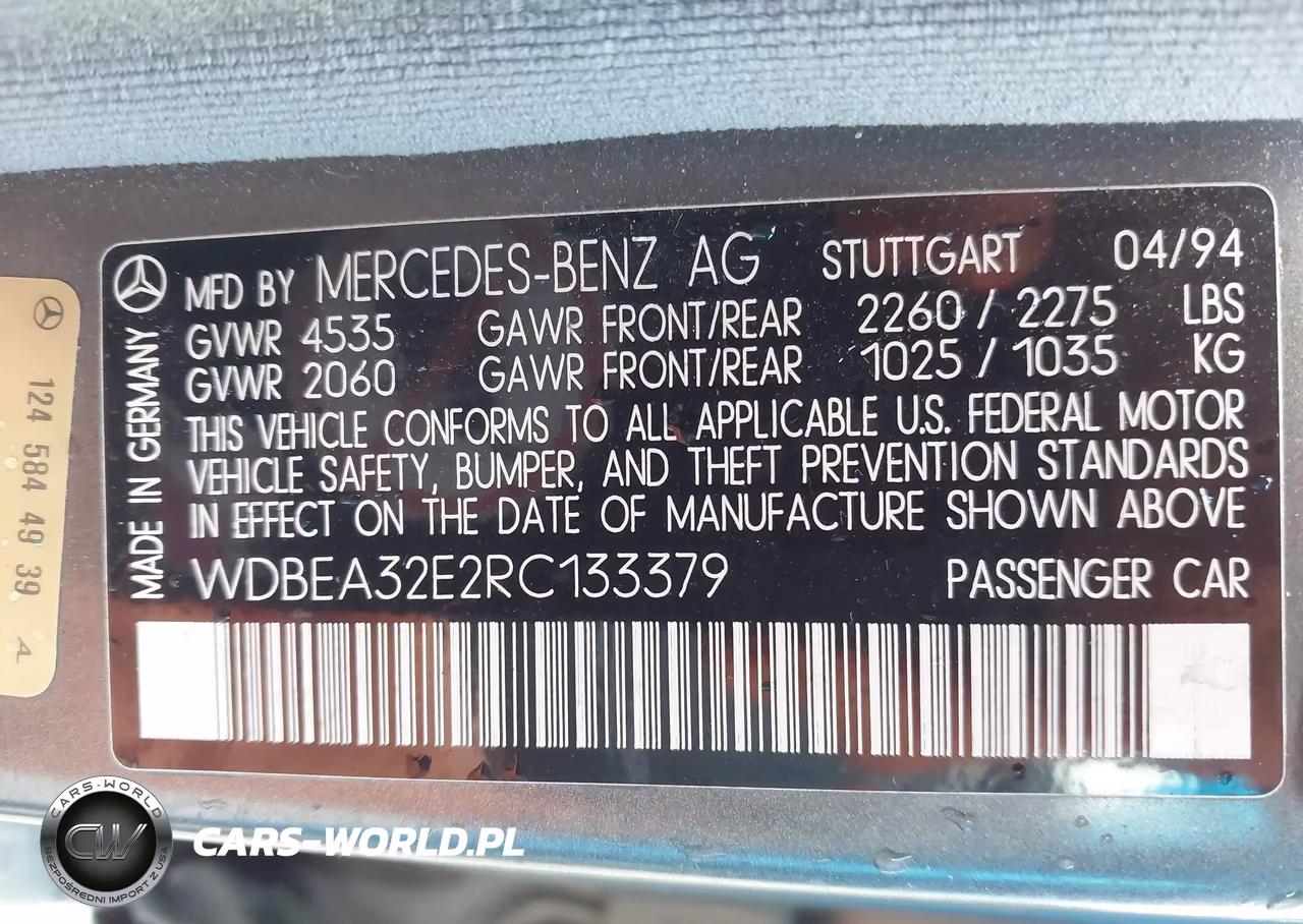 1994 Mercedes-Benz E 320 VIN:WDBEA32E2RC133379 - 9