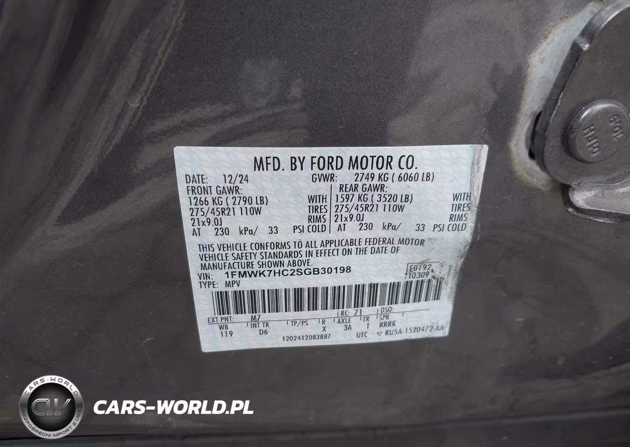 2025 Ford Explorer Platinum VIN:1FMWK7HC2SGB30198 - 9