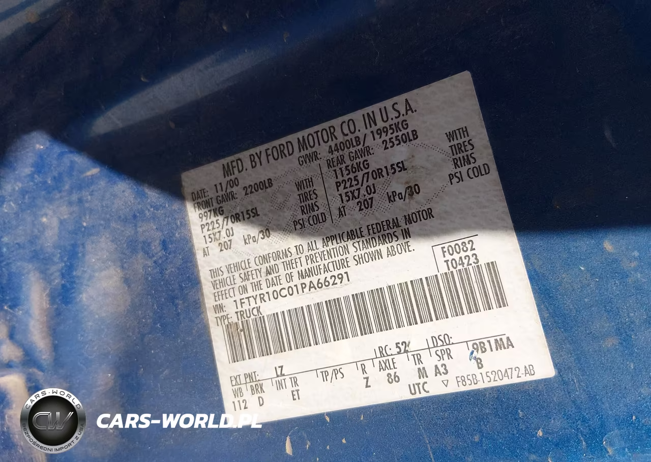 2001 Ford Ranger Xl-Xlt VIN:1FTYR10C01PA66291 - 9