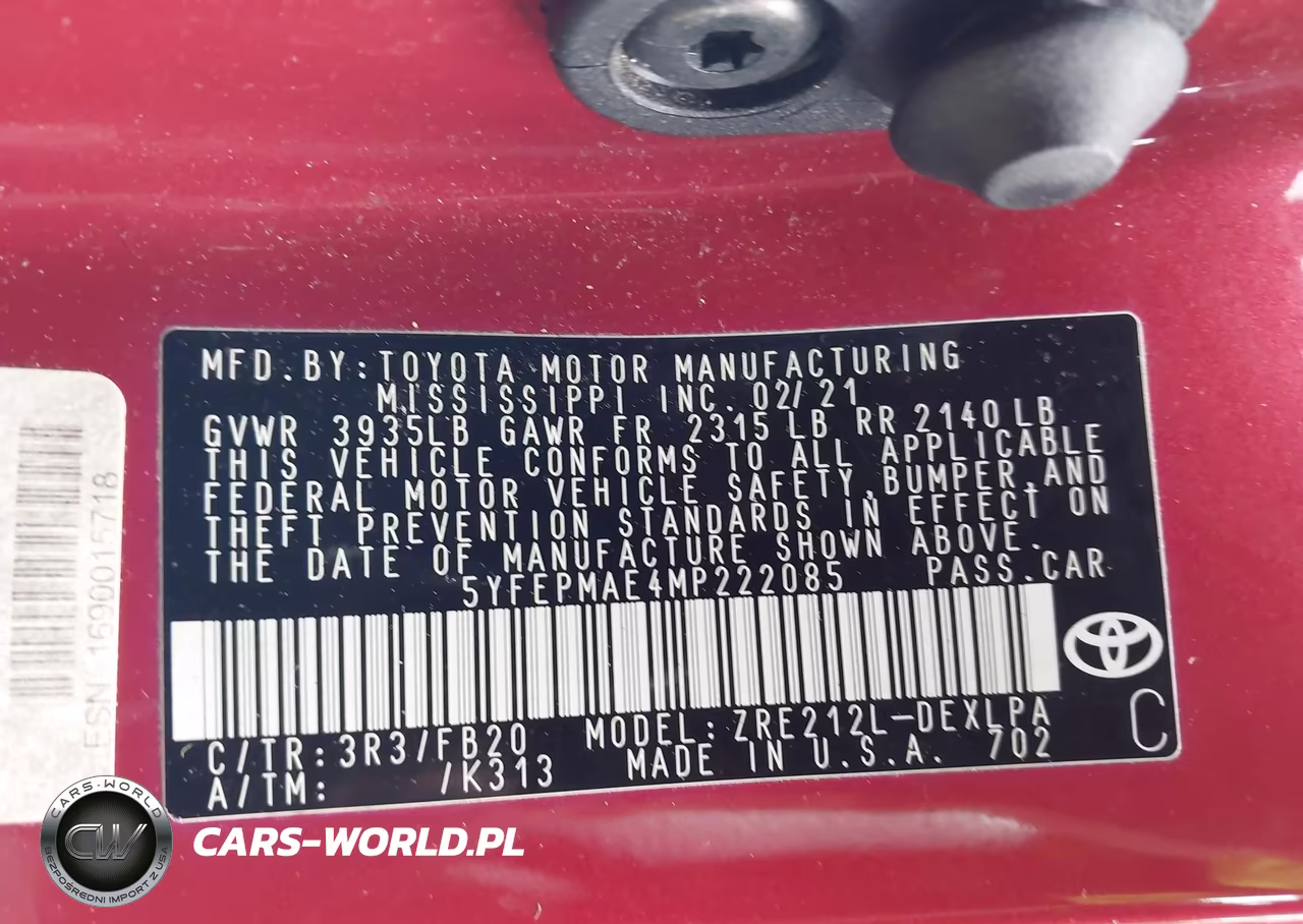 2021 Toyota Corolla Le VIN:5YFEPMAE4MP222085 - 9