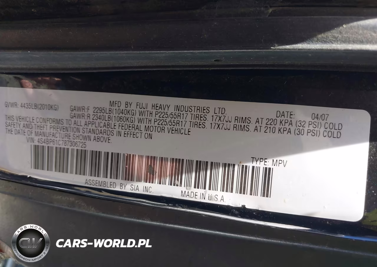 2008 Subaru Outback 2.5I-2.5I L.l. Bean Edition VIN:4S4BP61C787306725 - 9