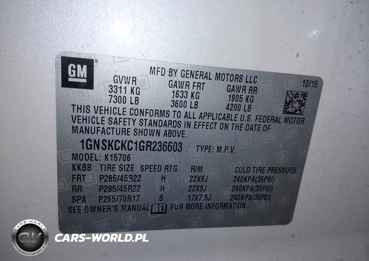 2016 Chevrolet Tahoe Ltz VIN:1GNSKCKC1GR236603 - 9