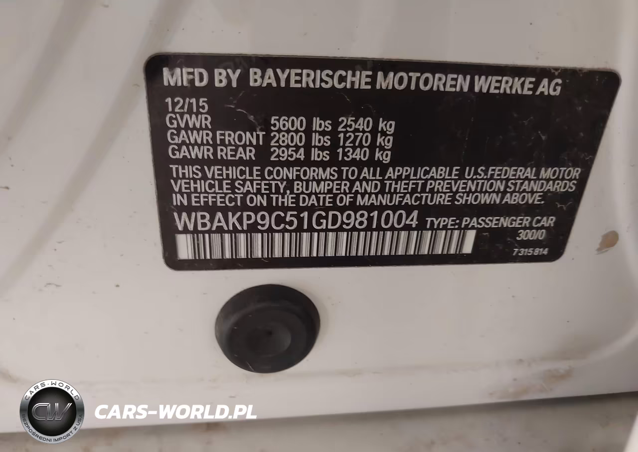 2016 BMW 550I xDrive VIN:WBAKP9C51GD981004 - 9