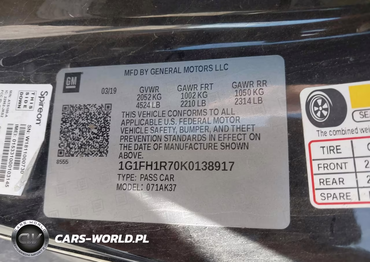 2019 Chevrolet Camaro 2Ss VIN:1G1FH1R70K0138917 - 9