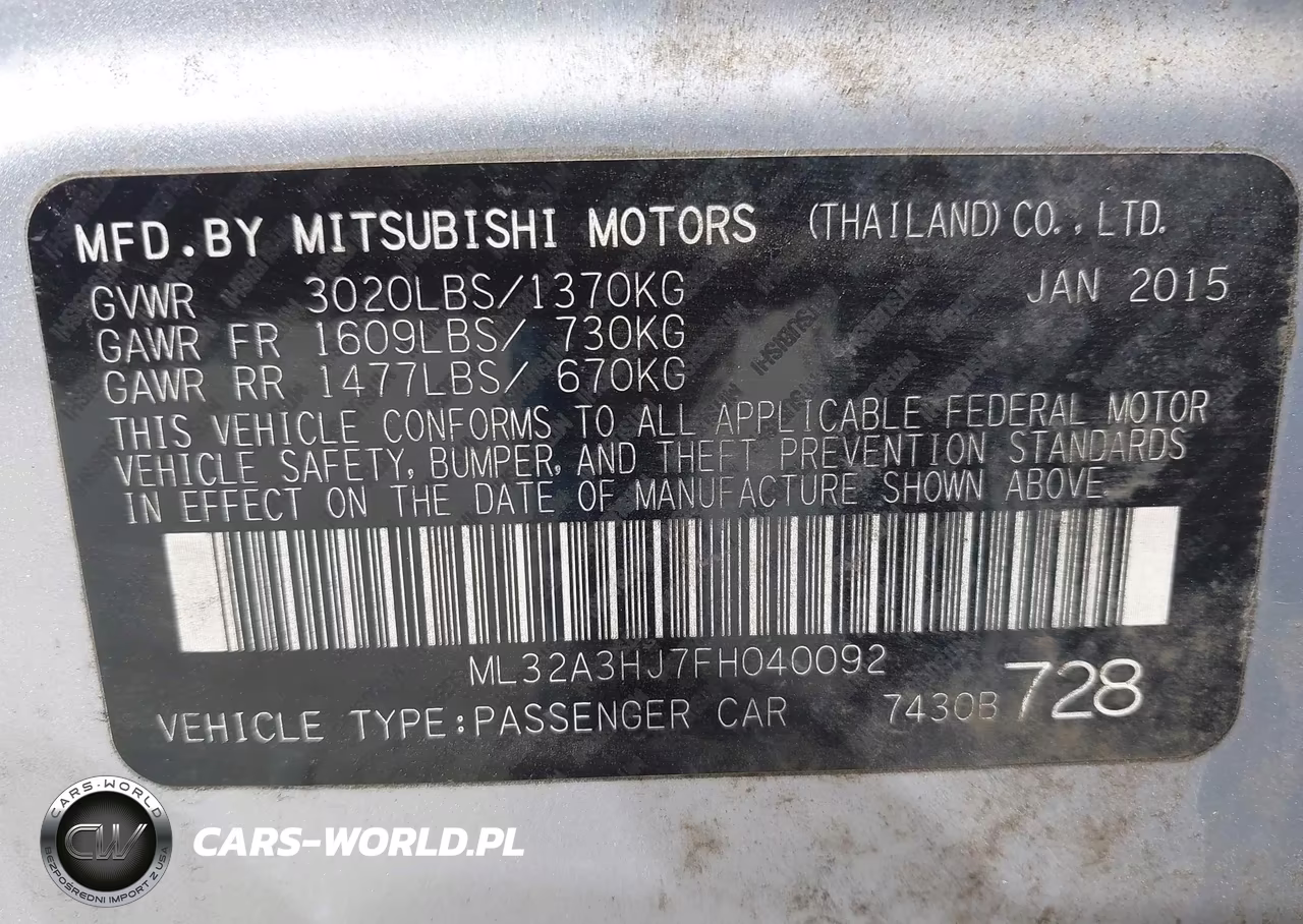 2015 Mitsubishi Mirage De VIN:ML32A3HJ7FH040092 - 9