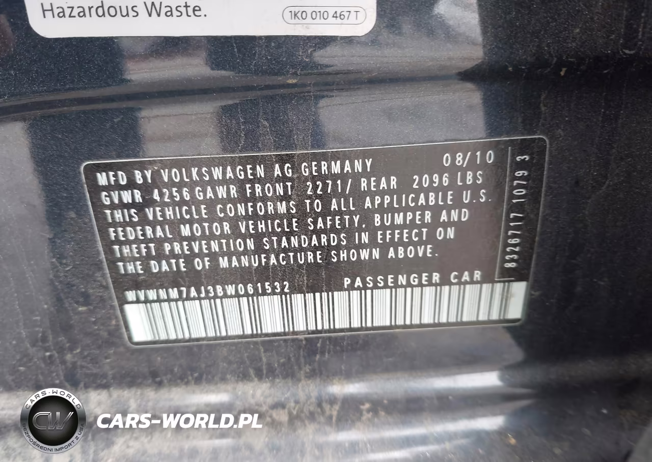 2011 Volkswagen Golf Tdi 4-Door VIN:WVWNM7AJ3BW061532 - 9