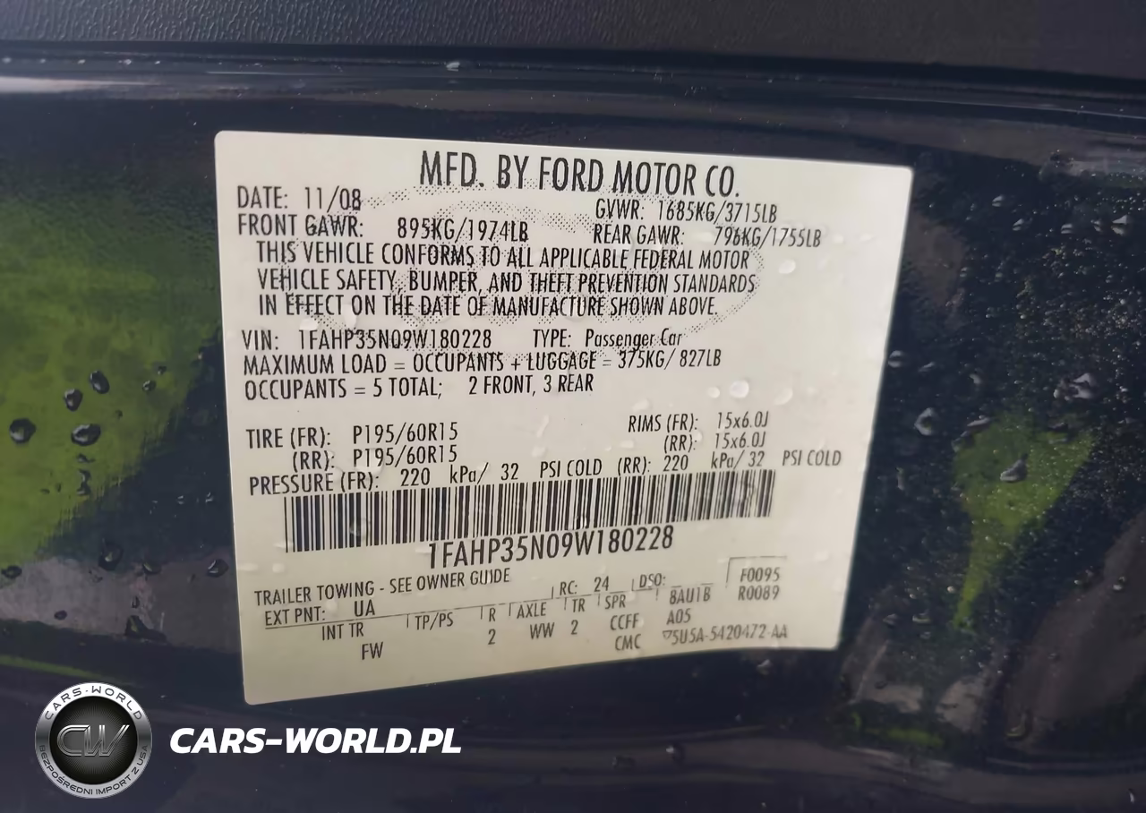 2009 Ford Focus Se VIN:1FAHP35N09W180228 - 9