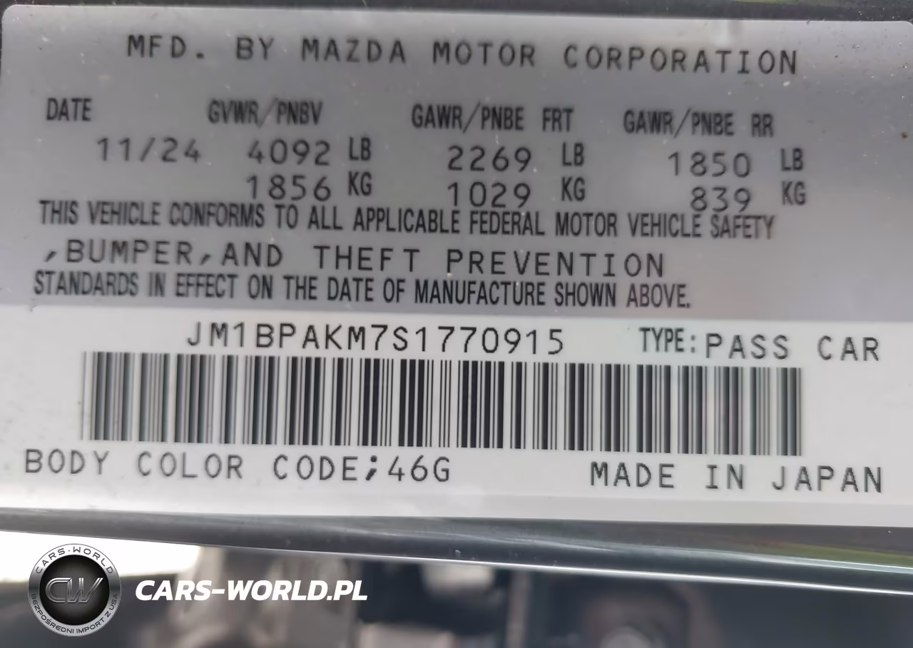 2025 Mazda Mazda3 2.5 S Select Sport VIN:JM1BPAKM7S1770915 - 9