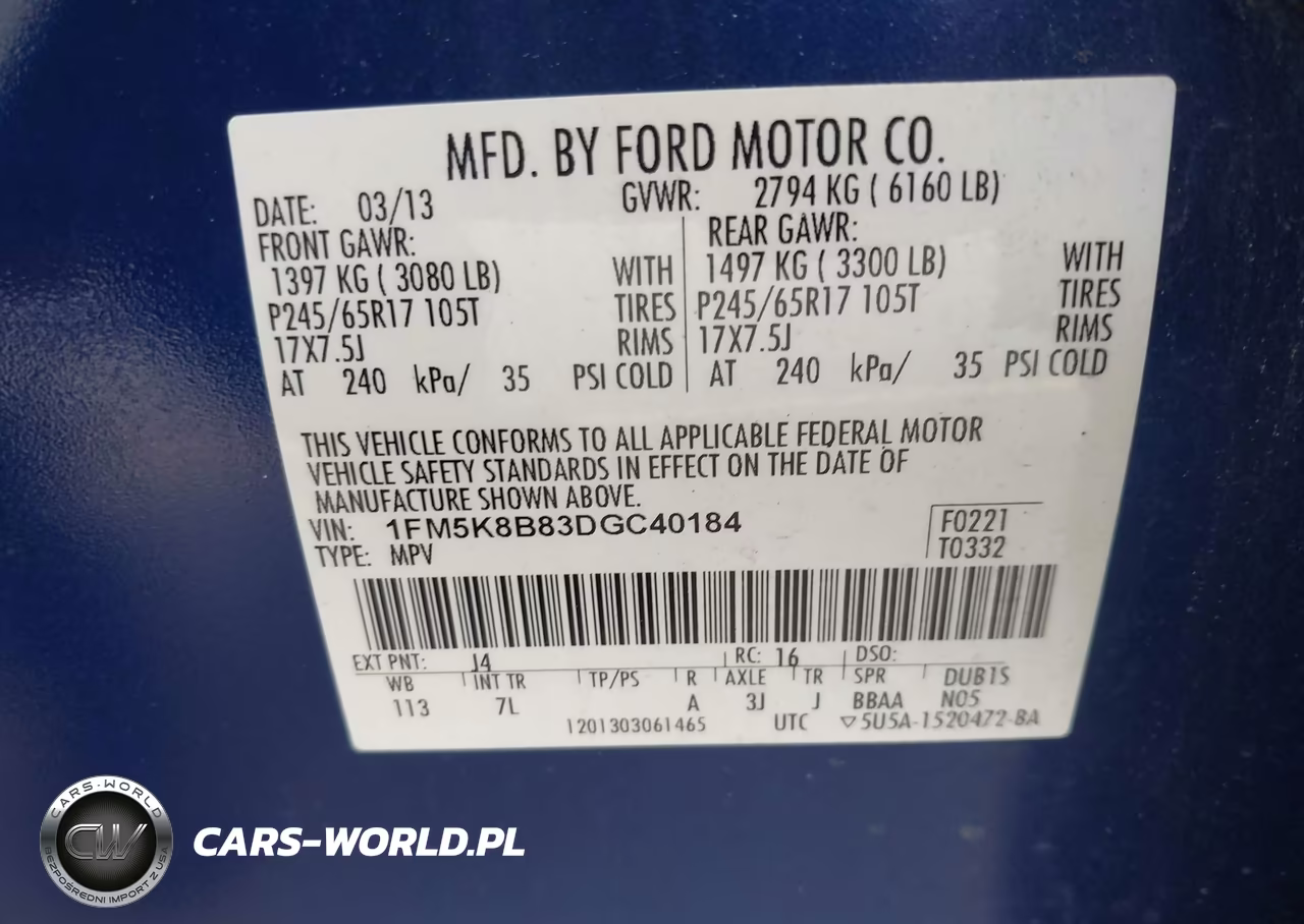 2013 Ford Explorer VIN:1FM5K8B83DGC40184 - 9