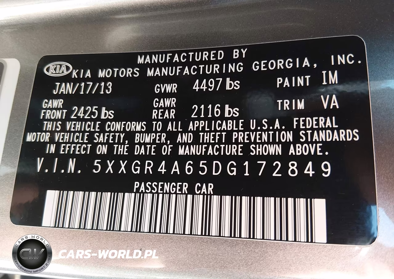 2013 Kia Optima Sx VIN:5XXGR4A65DG172849 - 9