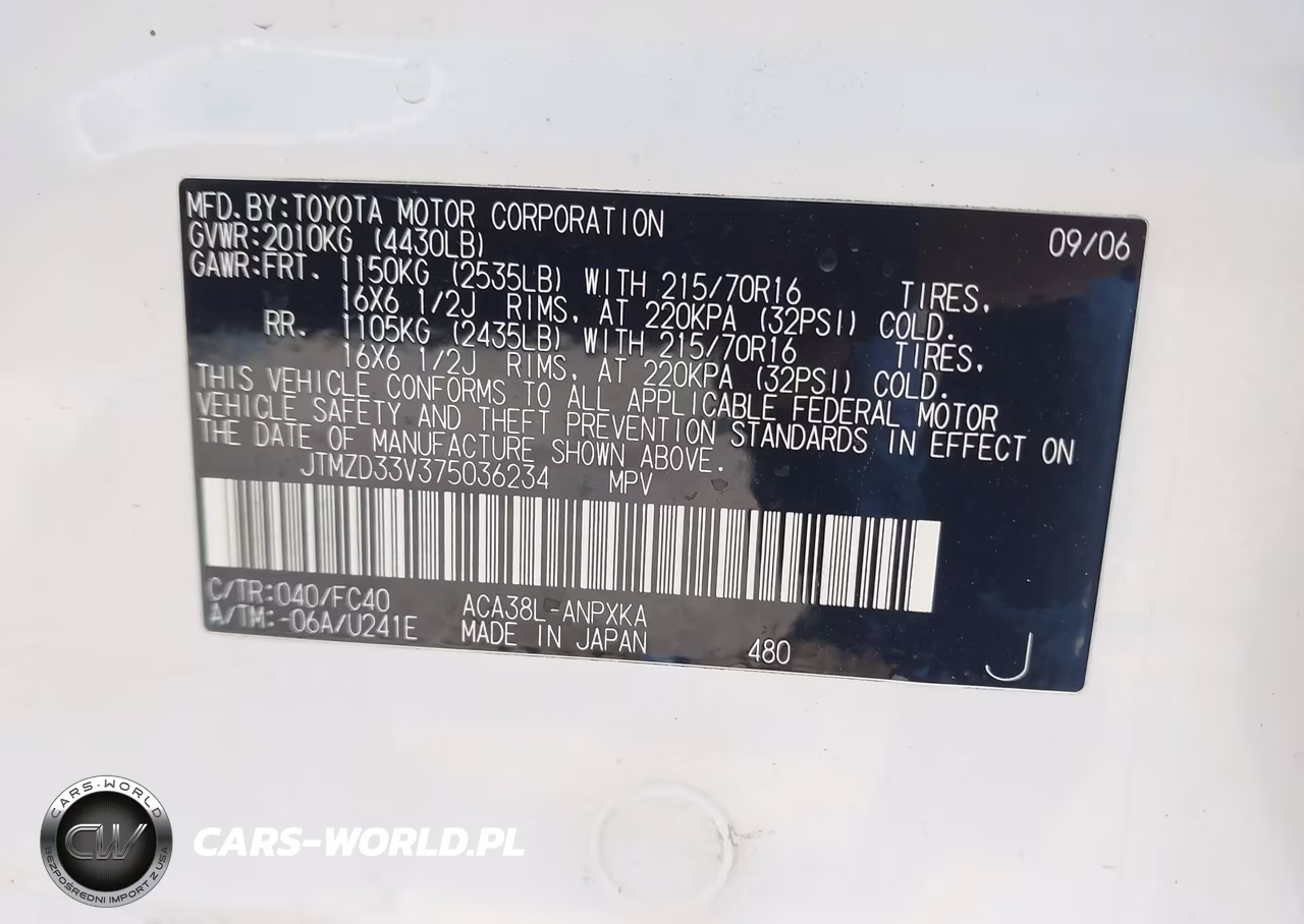 2007 Toyota Rav4 VIN:JTMZD33V375036234 - 9