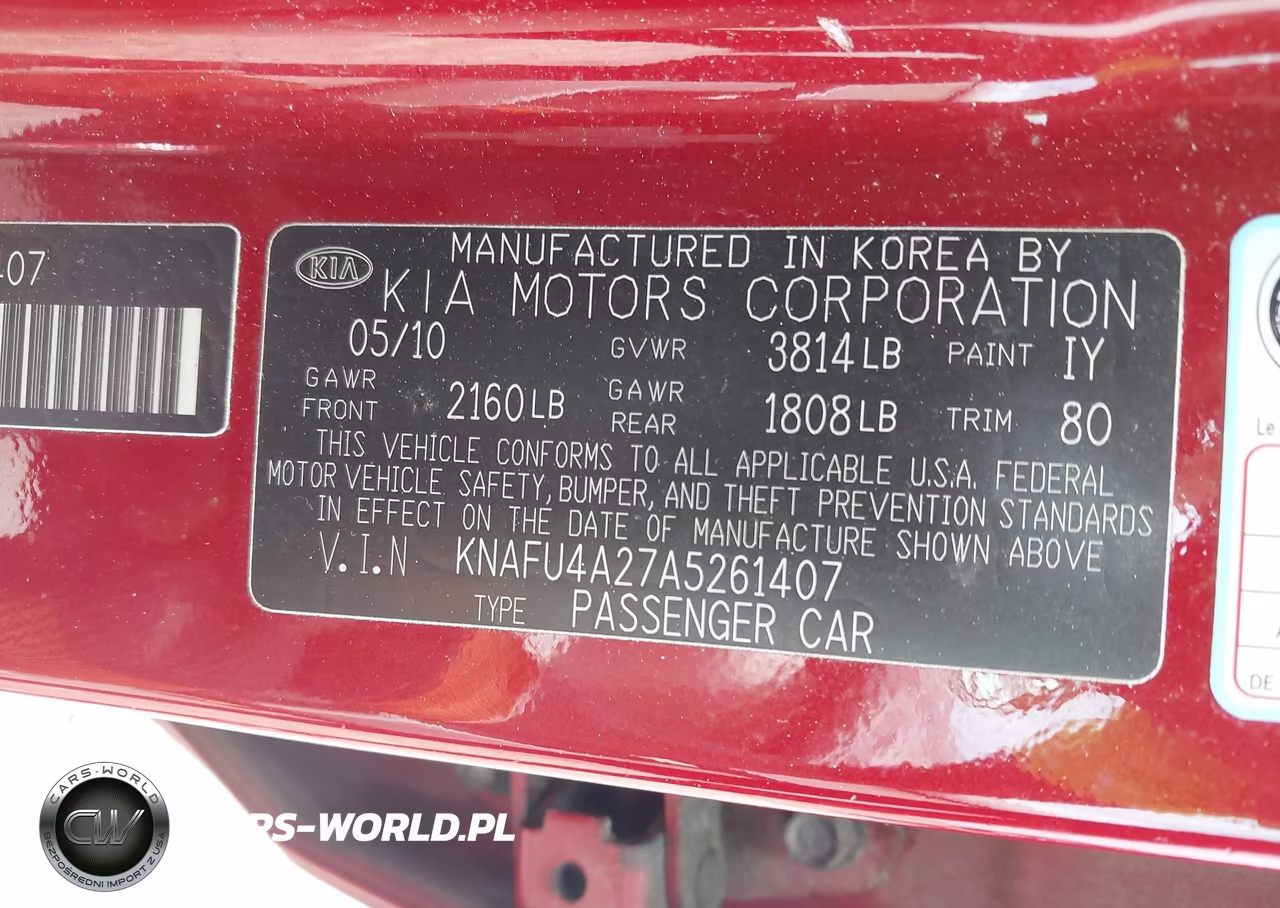 2010 Kia Forte Ex VIN:KNAFU4A27A5261407 - 9