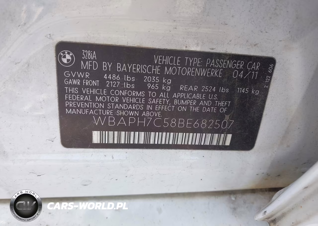 2011 BMW 328I VIN:WBAPH7C58BE682507 - 9