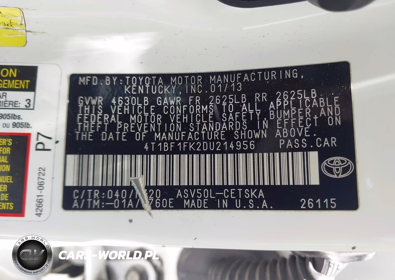 2013 Toyota Camry Se VIN:4T1BF1FK2DU214956 - 9