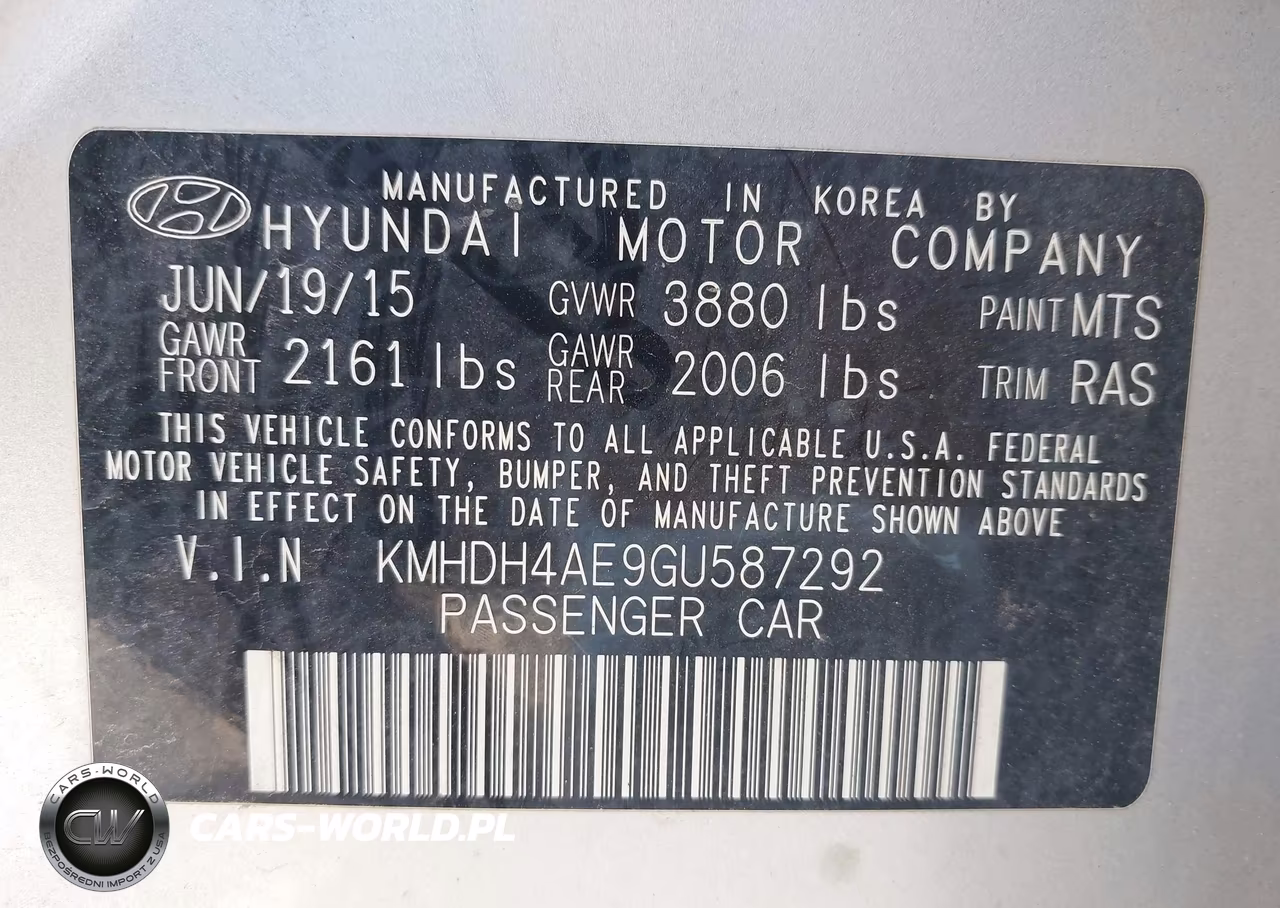 2016 Hyundai Elantra Se VIN:KMHDH4AE9GU587292 - 9
