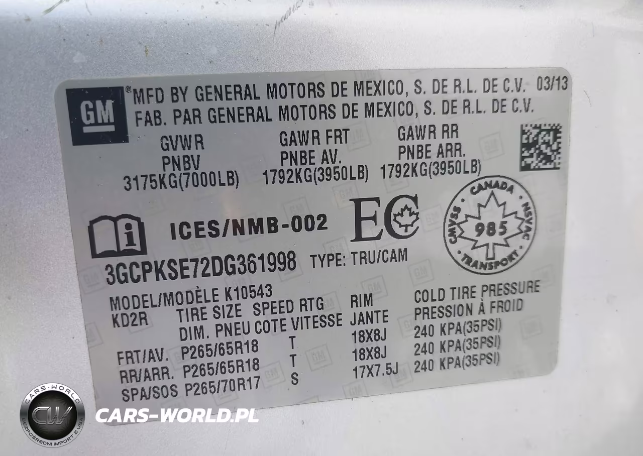 2013 Chevrolet Silverado 1500 Lt VIN:3GCPKSE72DG361998 - 9