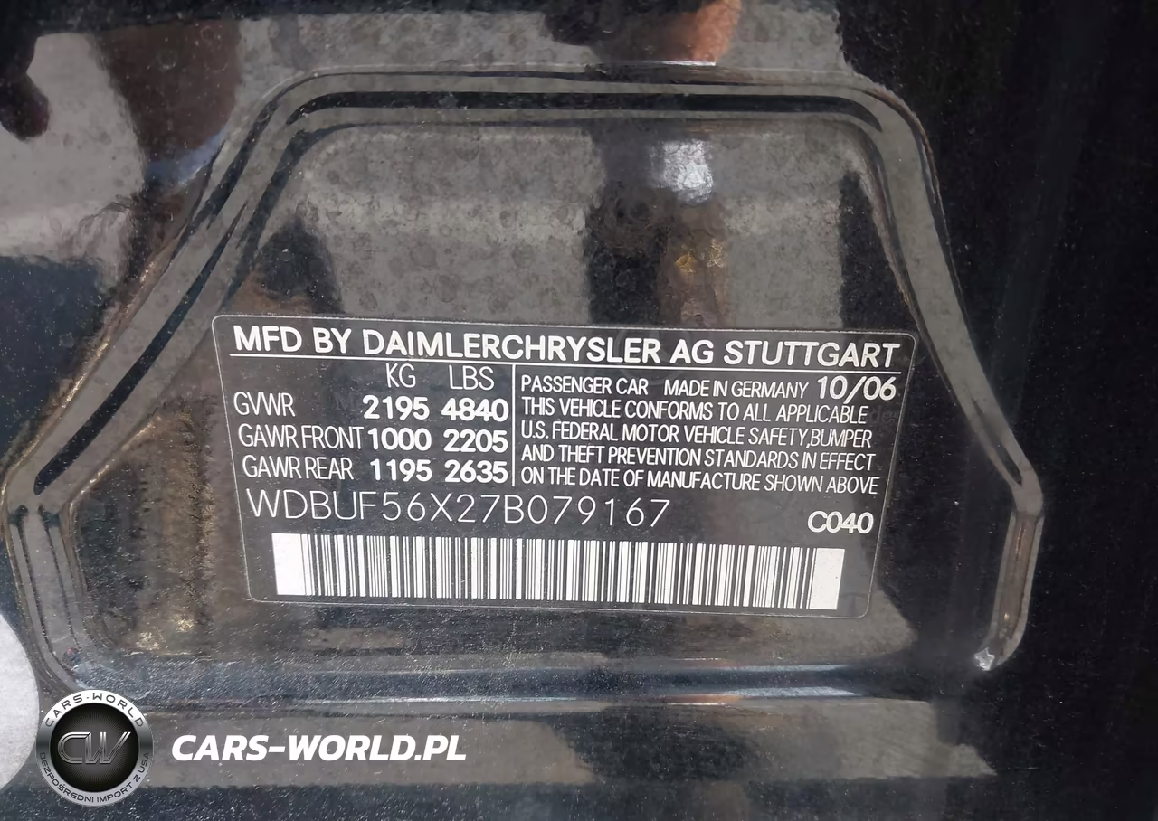 2007 Mercedes-Benz E 350 VIN:WDBUF56X27B079167 - 9