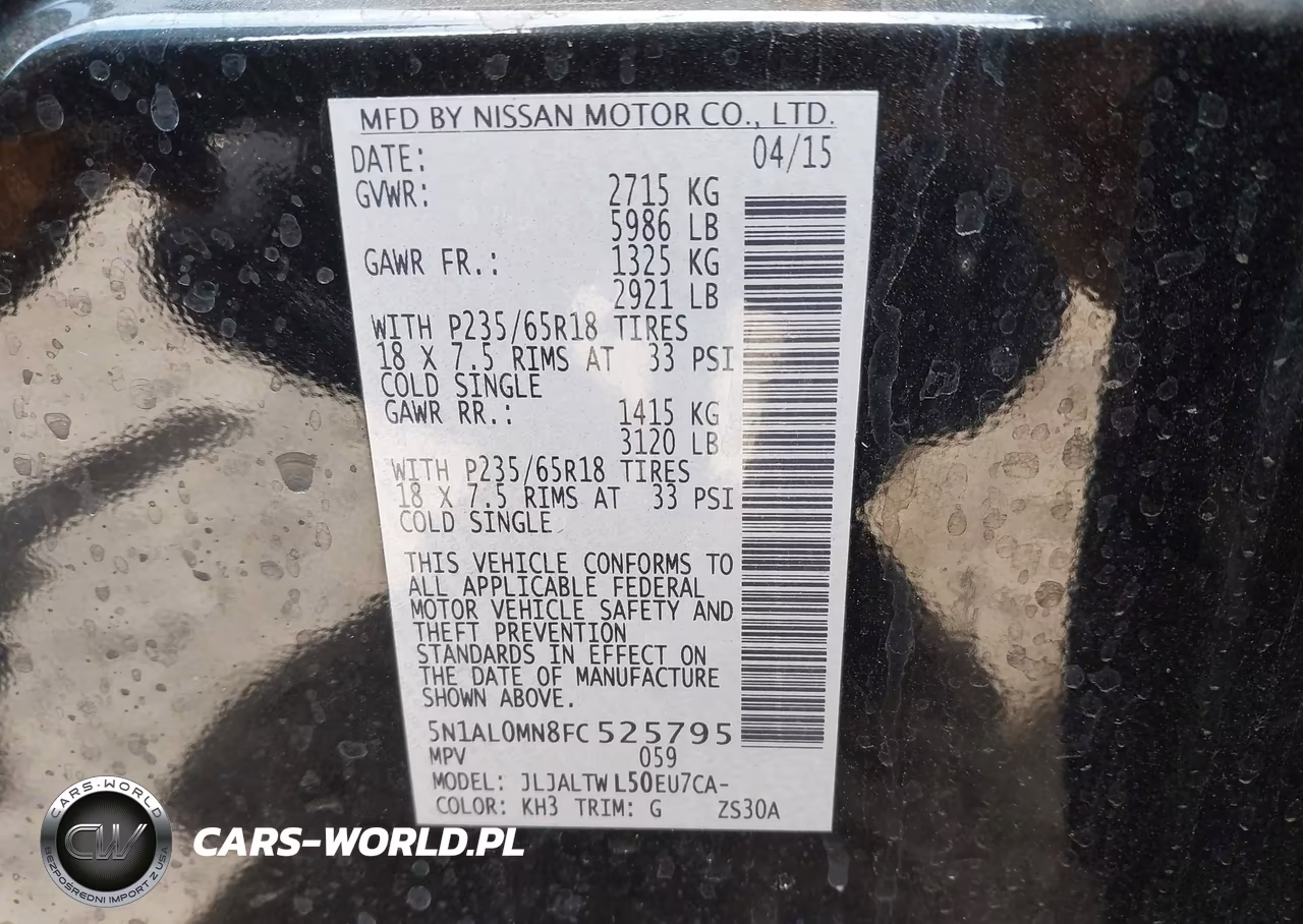 2015 Infiniti Qx60 VIN:5N1AL0MN8FC525795 - 8