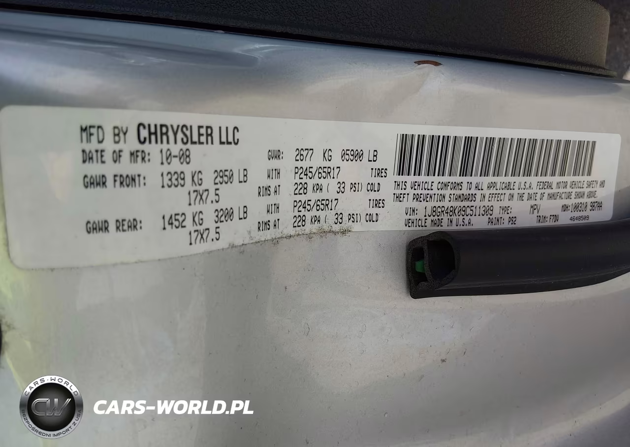 2009 Jeep Grand Cherokee Laredo VIN:1J8GR48K09C511309 - 9