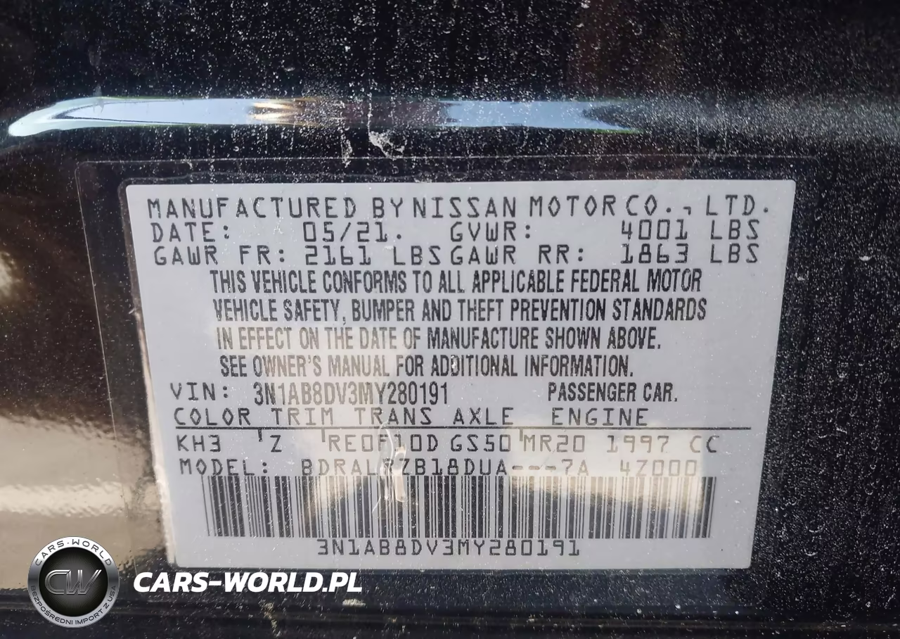 2021 Nissan Sentra Sr Xtronic Cvt VIN:3N1AB8DV3MY280191 - 9