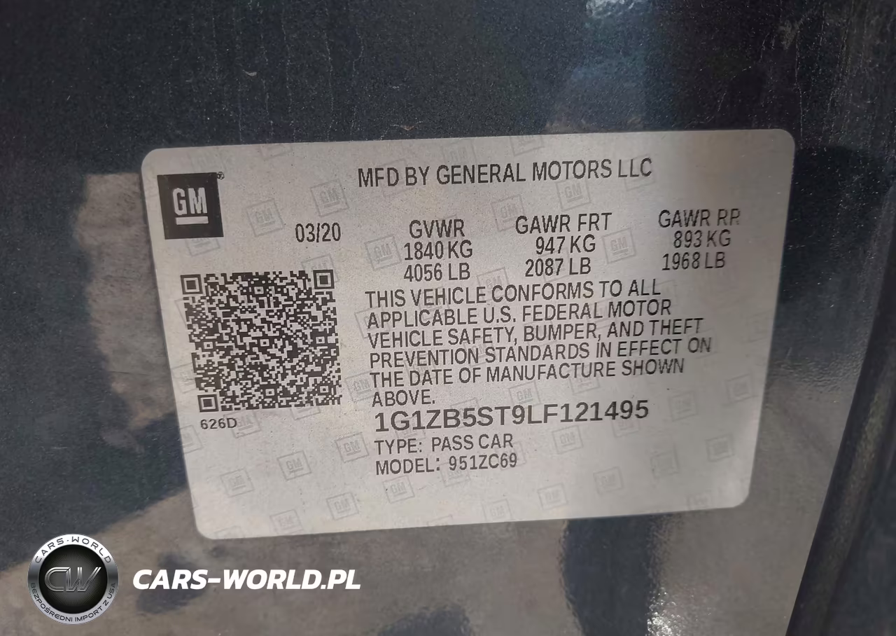 2020 Chevrolet Malibu Fwd Ls VIN:1G1ZB5ST9LF121495 - 9