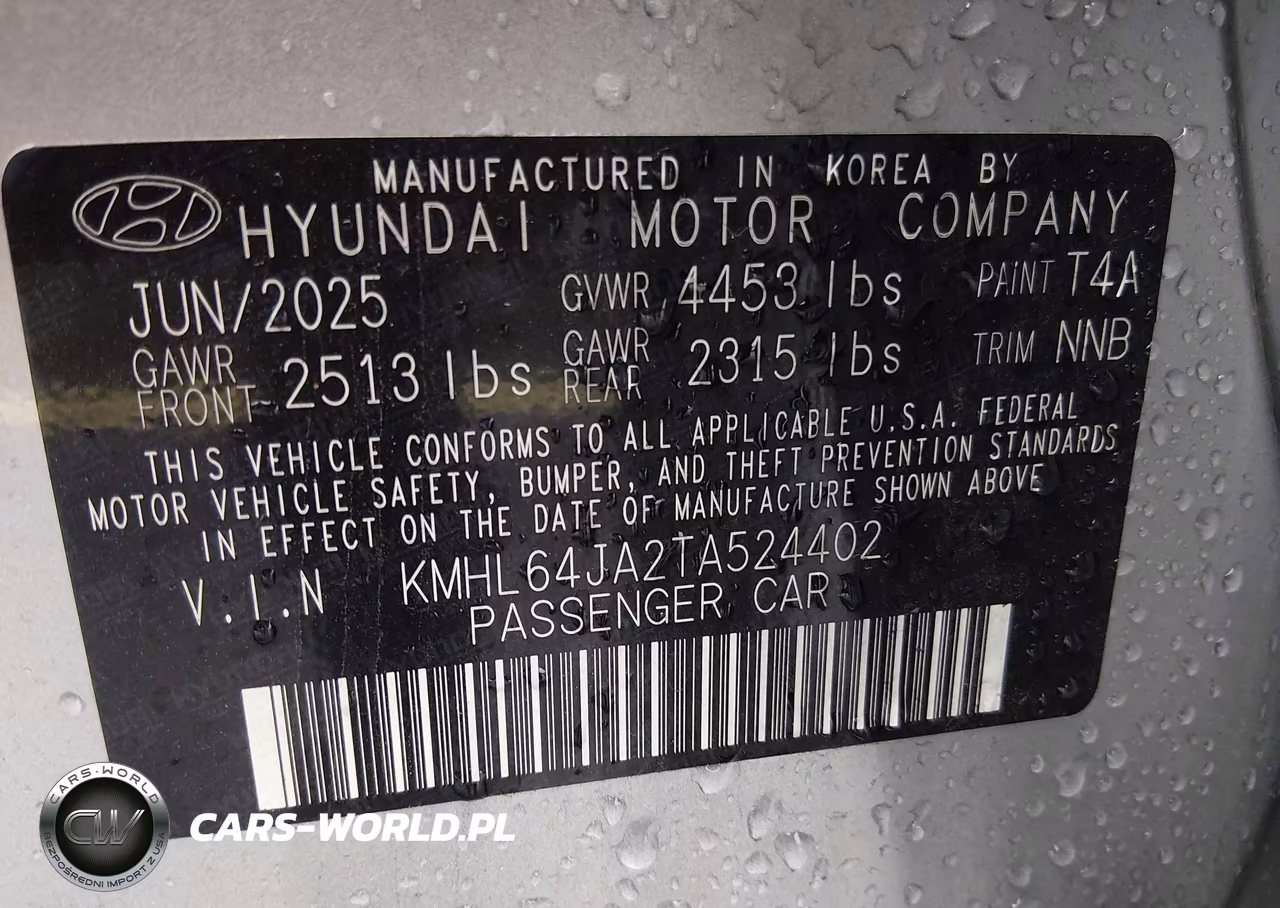 2026 Hyundai Sonata Sel Sport VIN:KMHL64JA2TA524402 - 9