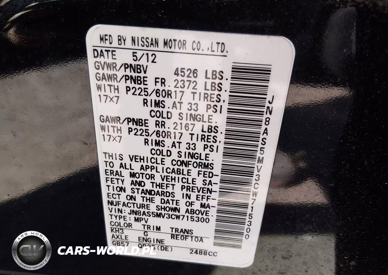 2012 Nissan Rogue Sv VIN:JN8AS5MV3CW715300 - 9