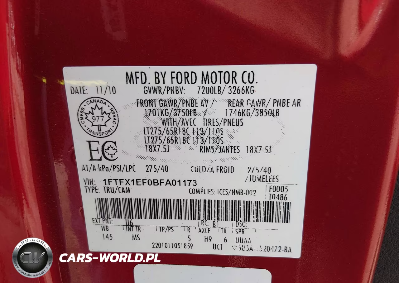2011 Ford F-150 Xlt VIN:1FTFX1EF0BFA01173 - 9