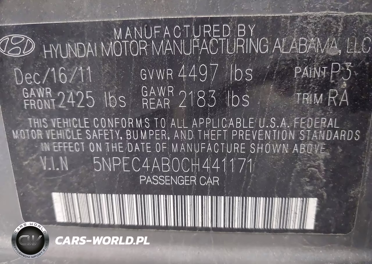 2012 Hyundai Sonata Se 2.0T VIN:5NPEC4AB0CH441171 - 9