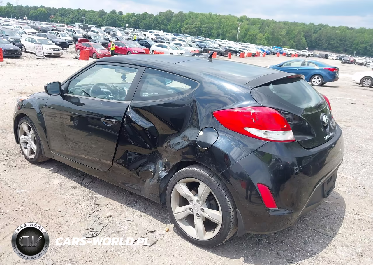 2013 Hyundai Veloster Base W-Gray VIN:KMHTC6AD9DU134489 - 3