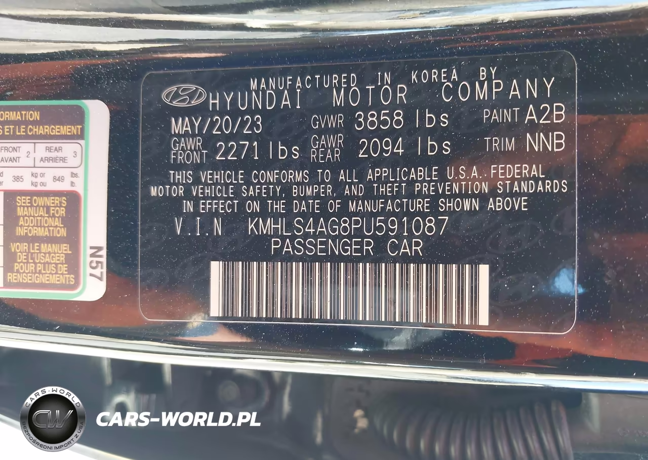 2023 Hyundai Elantra Sel VIN:KMHLS4AG8PU591087 - 9