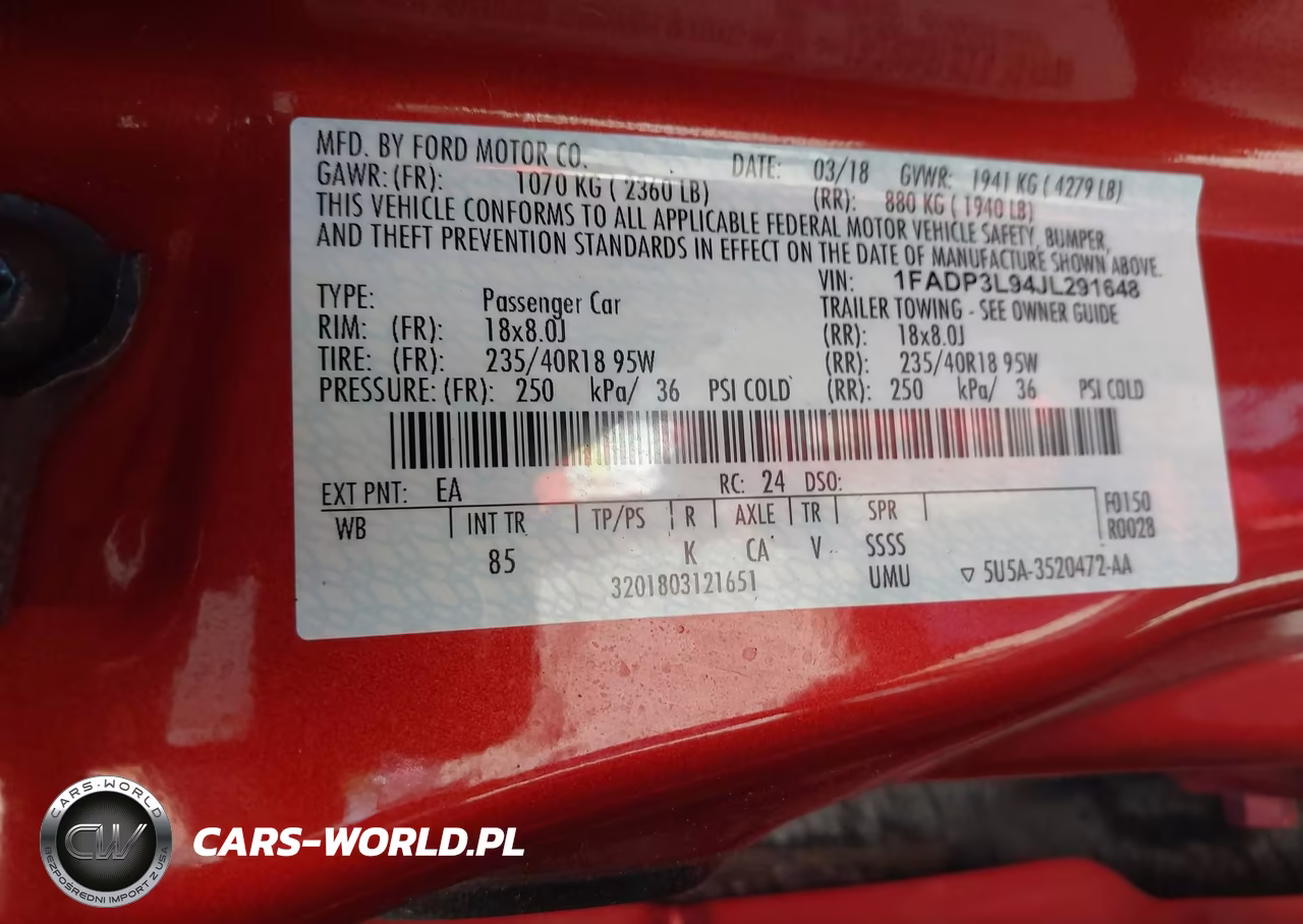 2018 Ford Focus St VIN:1FADP3L94JL291648 - 9