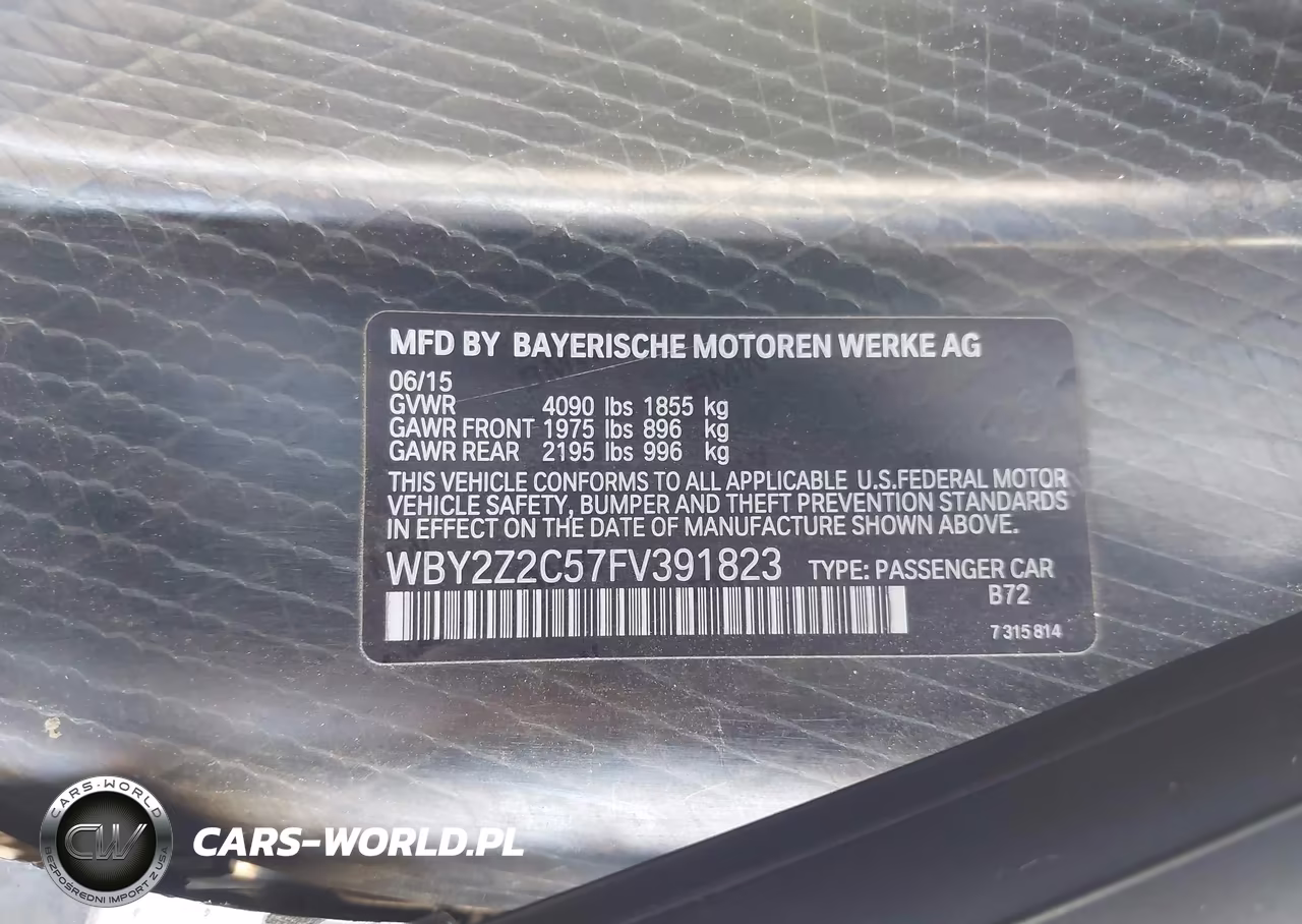 2015 BMW I8 VIN:WBY2Z2C57FV391823 - 9