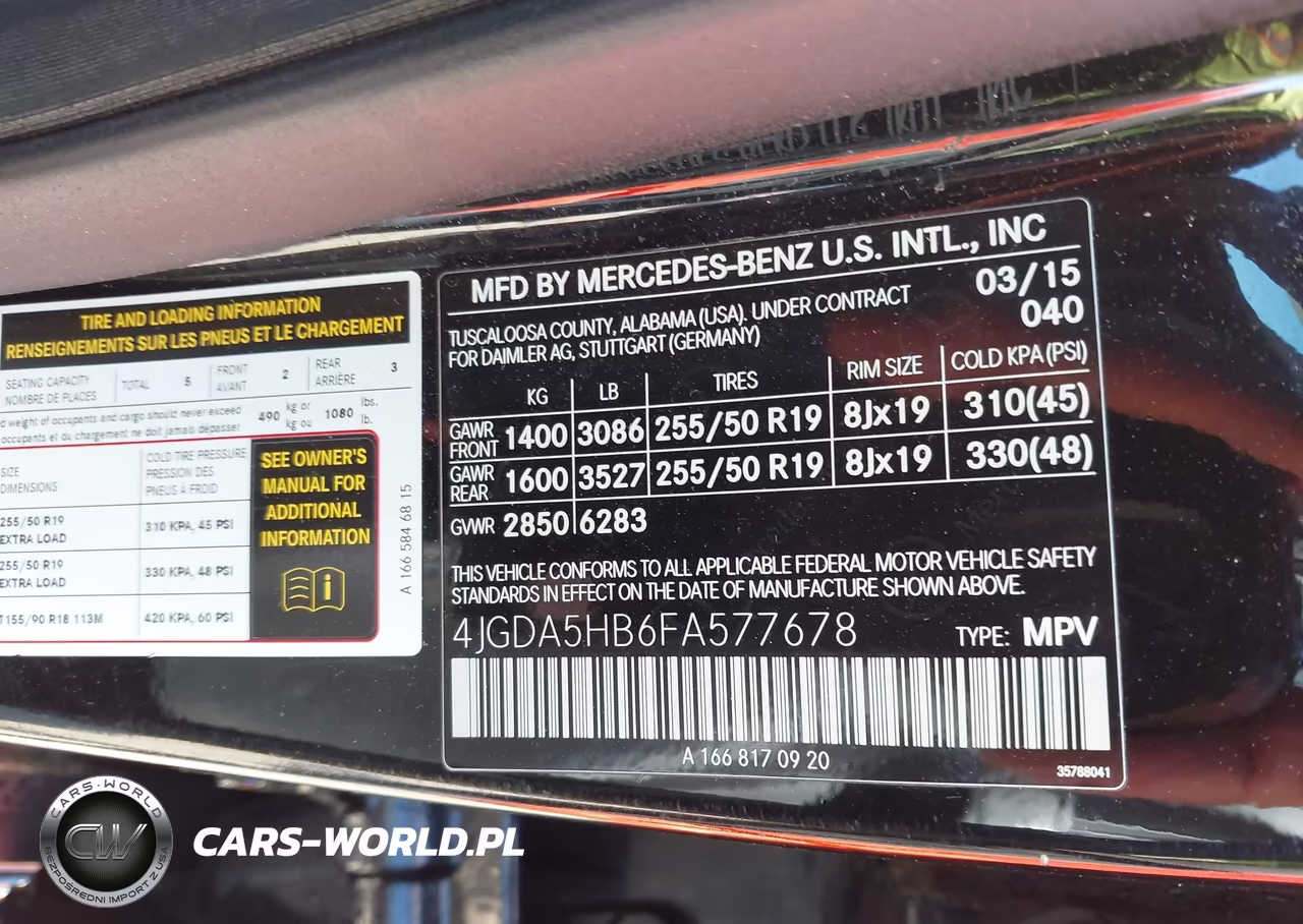 2015 Mercedes-Benz Ml 350 4Matic VIN:4JGDA5HB6FA577678 - 9