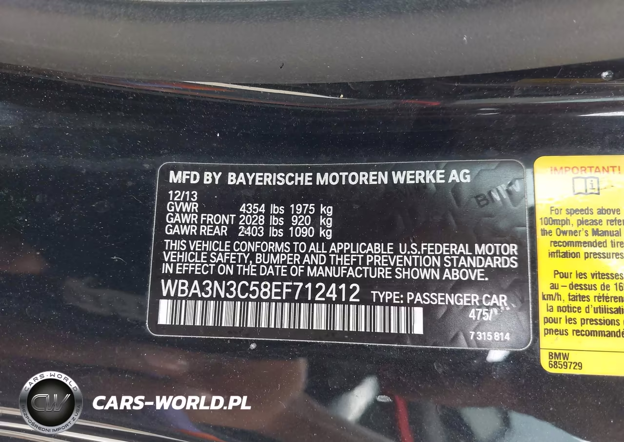 2014 BMW 4 Series 428I VIN:WBA3N3C58EF712412 - 9