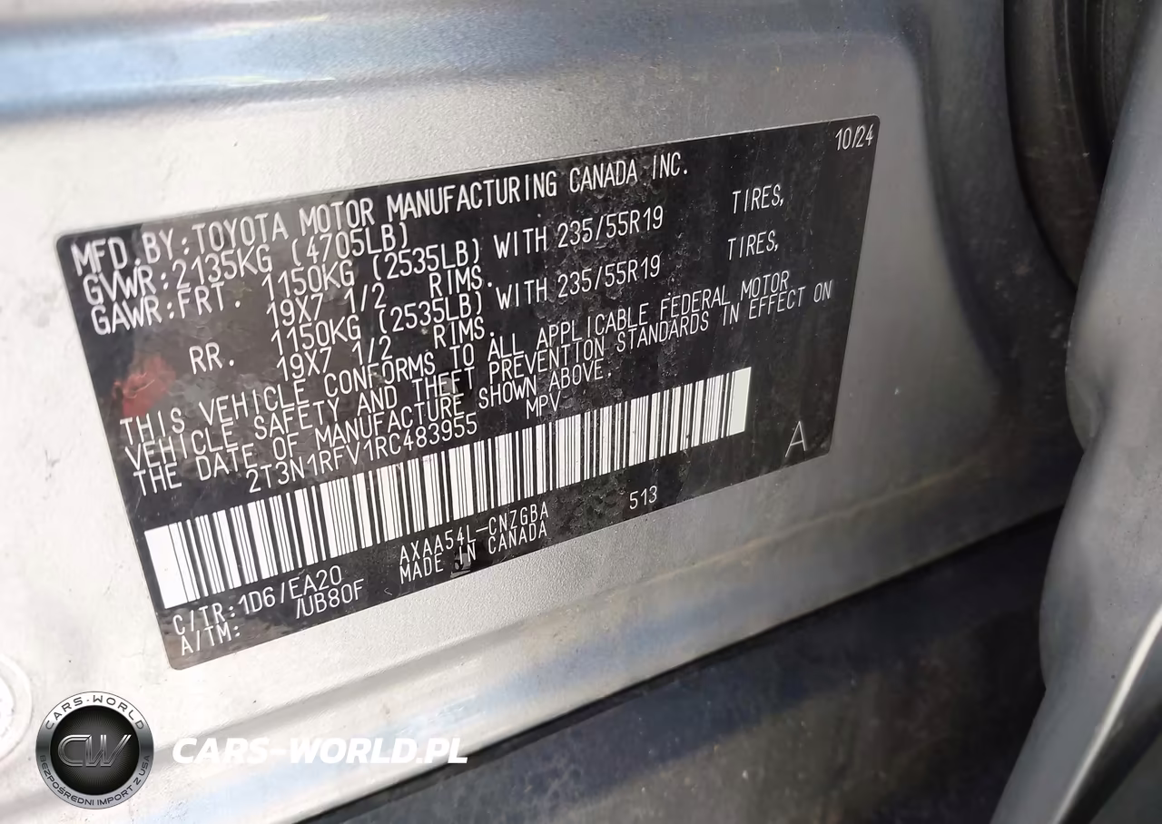 2024 Toyota Rav4 Limited VIN:2T3N1RFV1RC483955 - 9