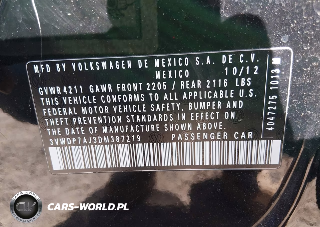 2013 Volkswagen Jetta 2.5L Se VIN:3VWDP7AJ3DM387219 - 9
