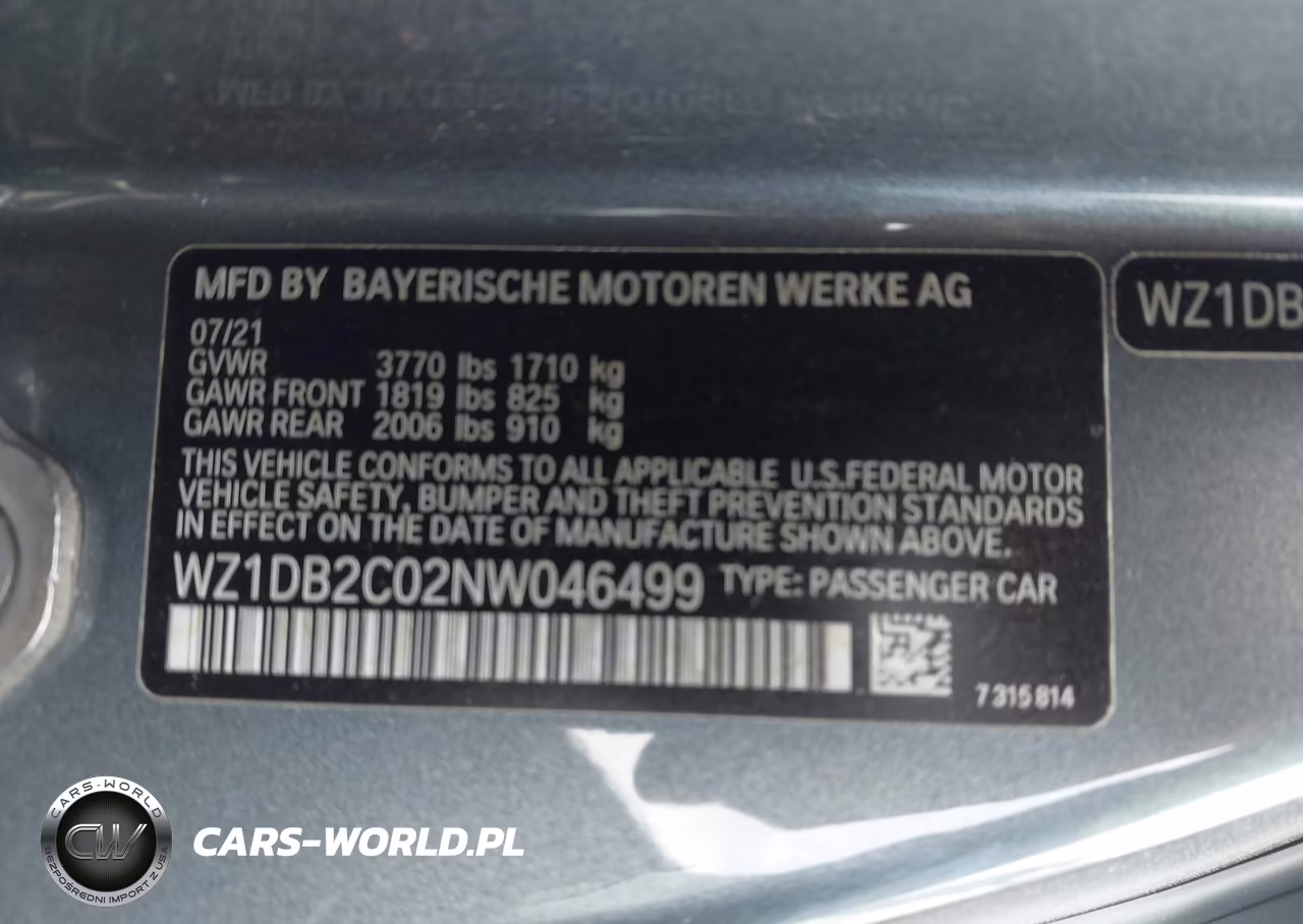 2022 Toyota Gr Supra 2.0 VIN:WZ1DB2C02NW046499 - 9