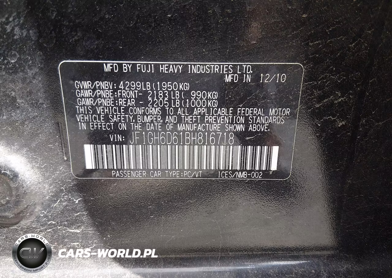 2011 Subaru Impreza Outback Sport VIN:JF1GH6D61BH816718 - 9